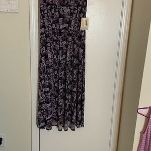 NWT - LuLaRoe Black and Purple Maxi Skirt
